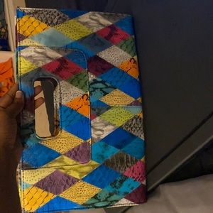 Snakeskin Print clutch